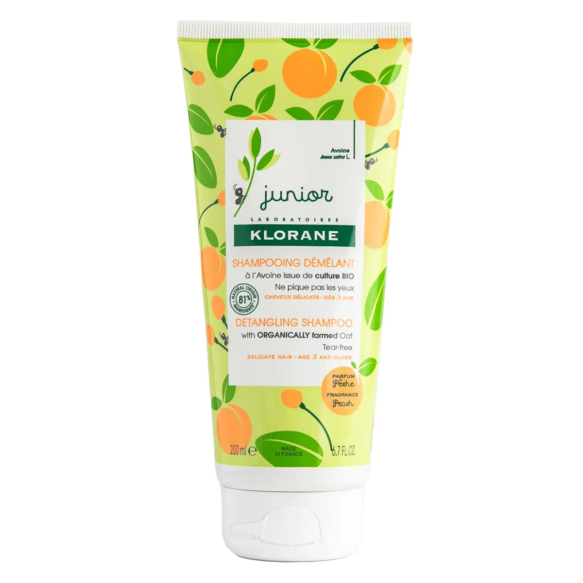Klorane Junior Detangling Shampoo Peach Scent 200ml