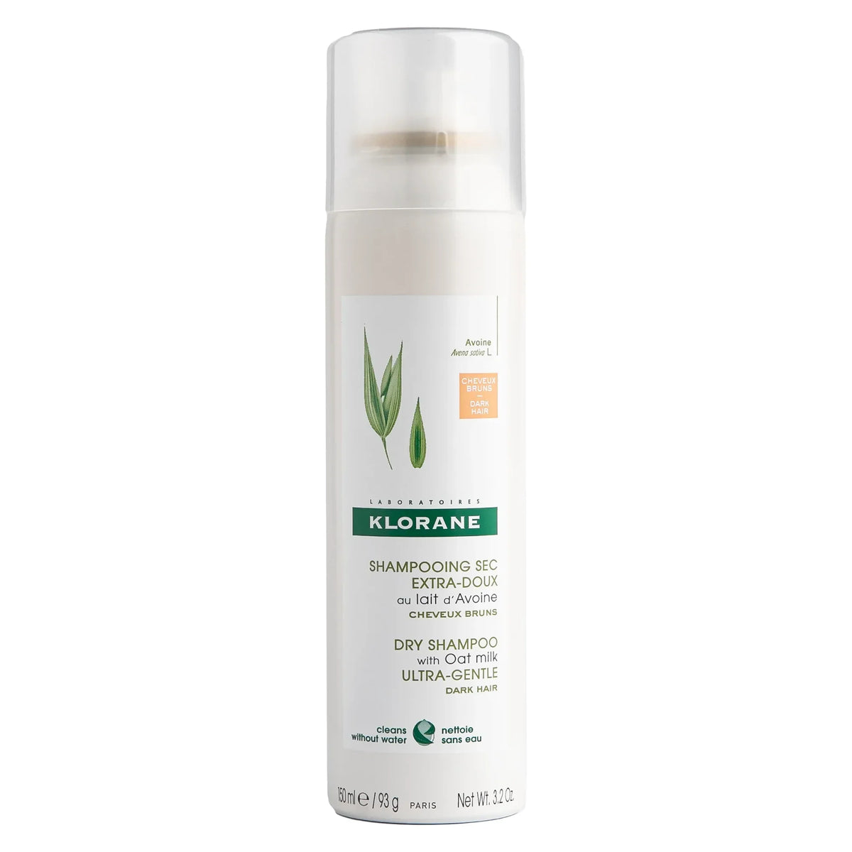 Klorane Tinted Dry Shampoo with Oat & Ceramide for Dark Hair 150ml