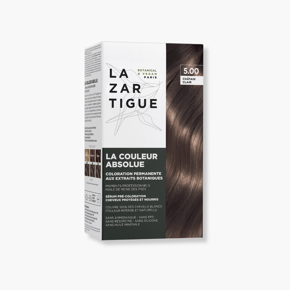 Lazartigue La Couleur Absolue 5.00 Light Chestnut – Permanent Hair Colour with Botanical Extracts