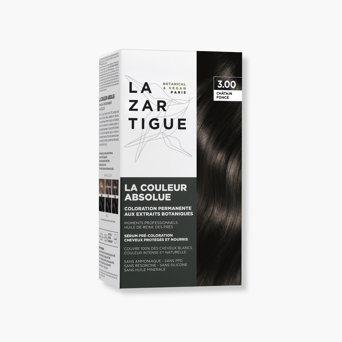 Lazartigue La Couleur Absolue 3.00 Dark Chestnut – Permanent Hair Colour with Botanical Extracts