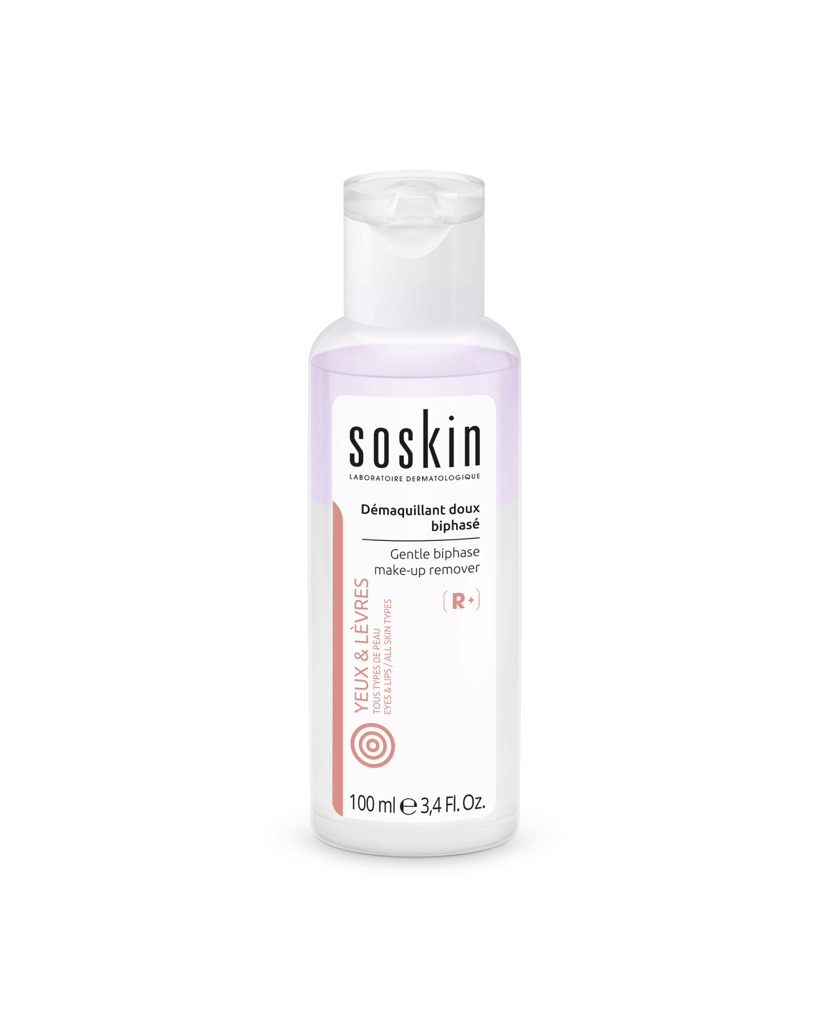 Soskin R+ – Gentle Eye & Lip Make-Up Remover 100ml