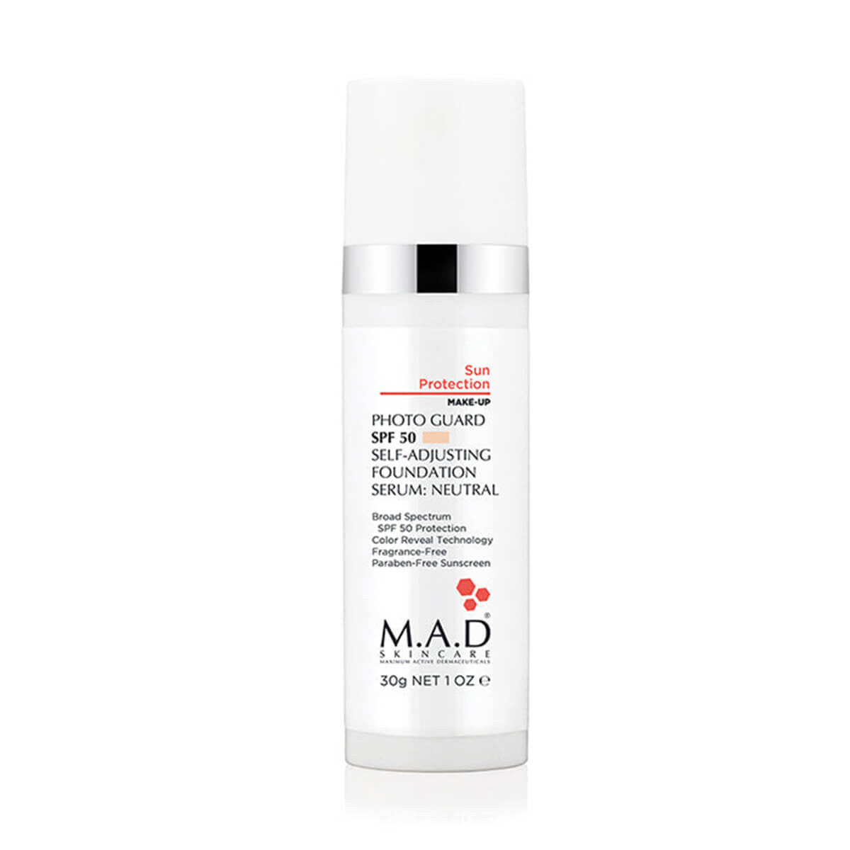 M.A.D Skincare Photo Guard – SPF50 Self-Adjusting Foundation Serum Neutral 30ml
