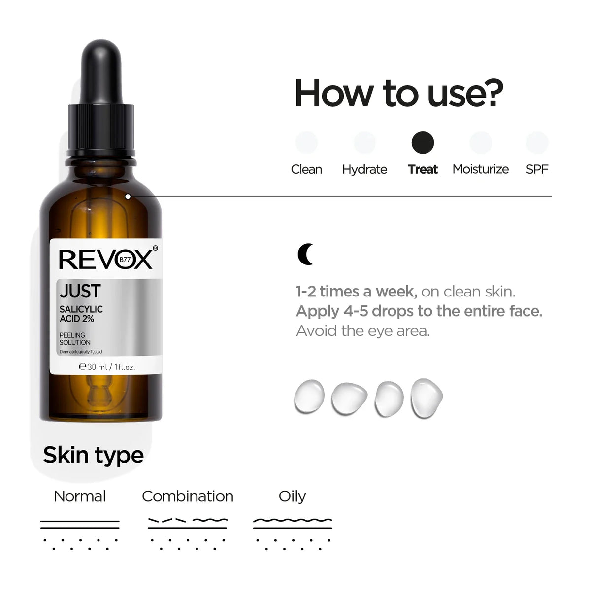 Revox B77 Just – Salicylic Acid 2% Clarifying Serum 30ml