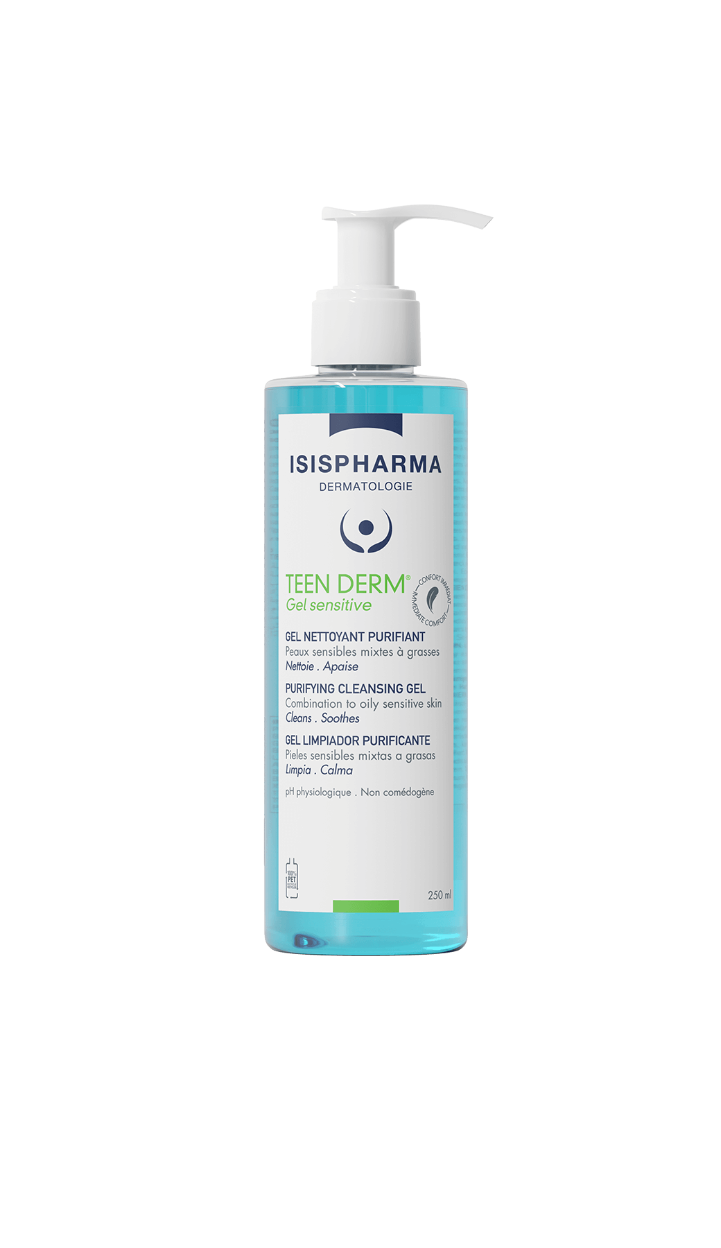 Isispharma Teen Derm Gel Sensitive Purifying Cleanser 250ml