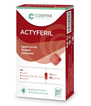 Codifra Actyferil – Iron & Vitamin B Food Supplement 60 Capsules