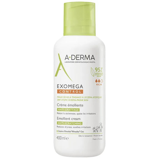 A-Derma Exomega Control Anti-Itch Emollient Cream 400ml