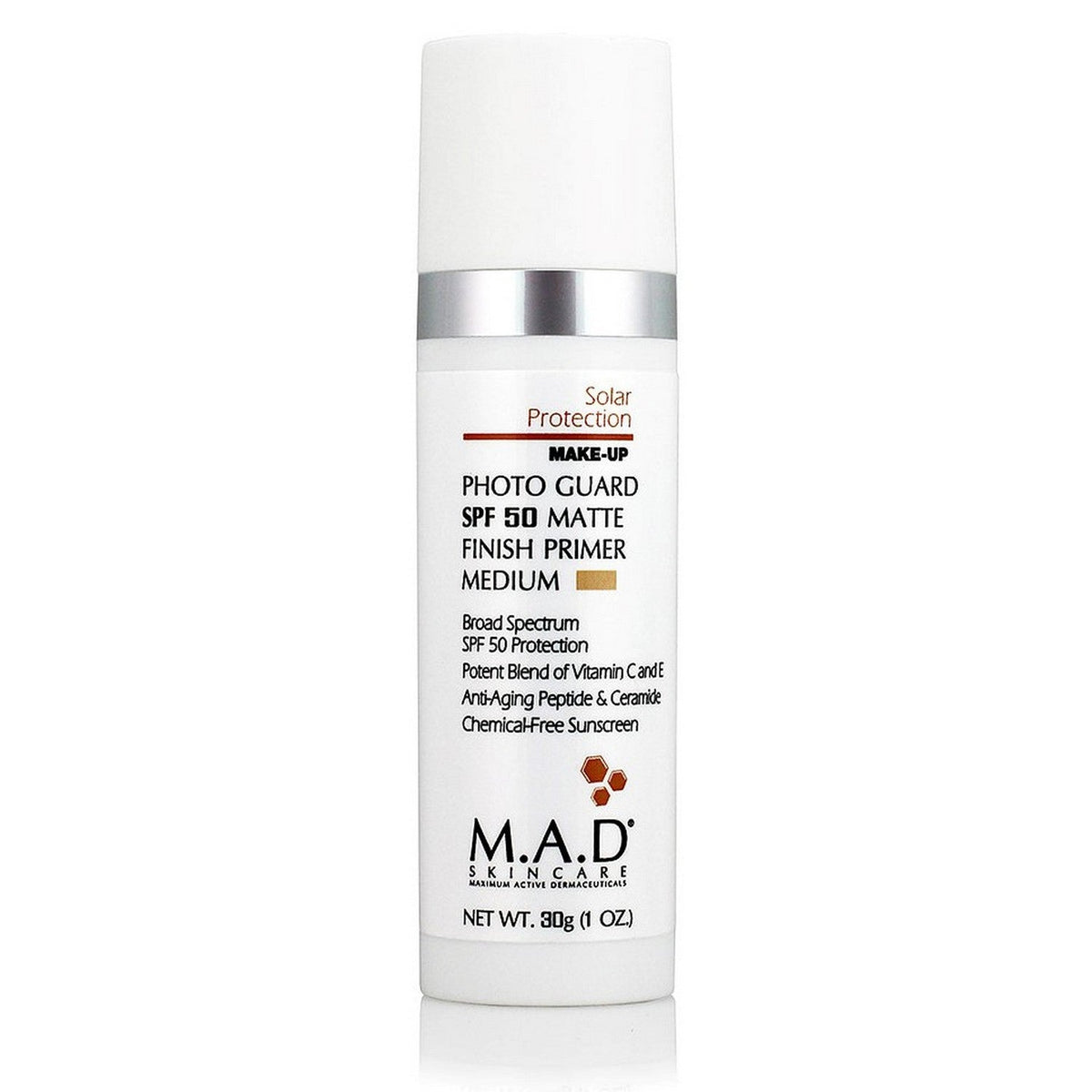 M.A.D Skincare Photo Guard – SPF50 Matte Finish Primer Medium 30ml