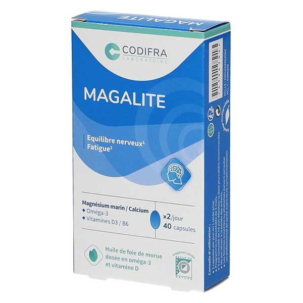 Codifra Magalite – Marine Magnesium Supplement 40 Capsules