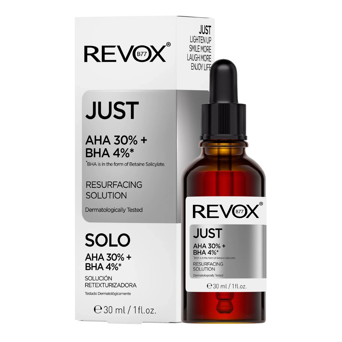 Revox B77 Just – AHA 30% + BHA 4% Resurfacing Solution 30ml