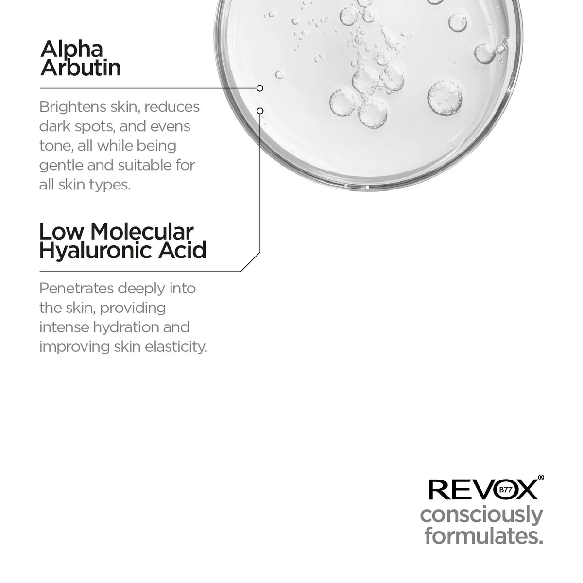 Revox B77 Just – Alpha Arbutin 2% + HA Brightening Serum 30ml