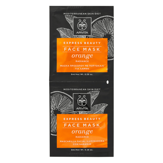 Apivita Express Beauty Face Mask Orange 2x8ml (6 Sachets)