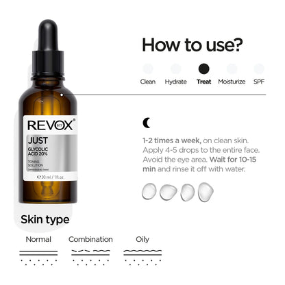 Revox B77 Just – Glycolic Acid 20% Peeling Solution 30ml