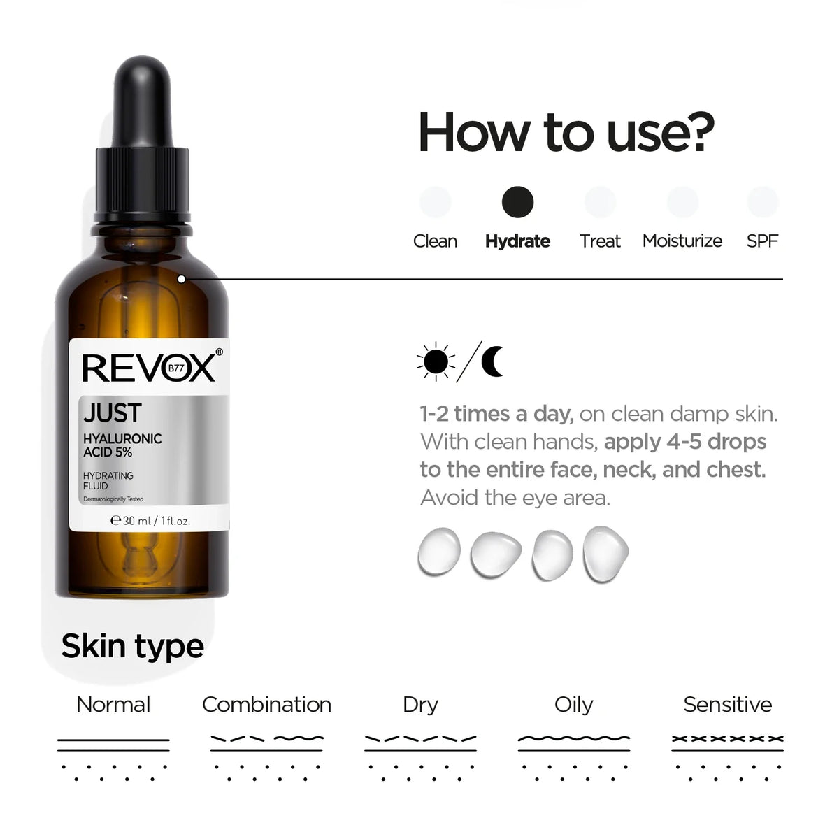 Revox B77 Just – Hyaluronic Acid 5% Hydrating Serum 30ml