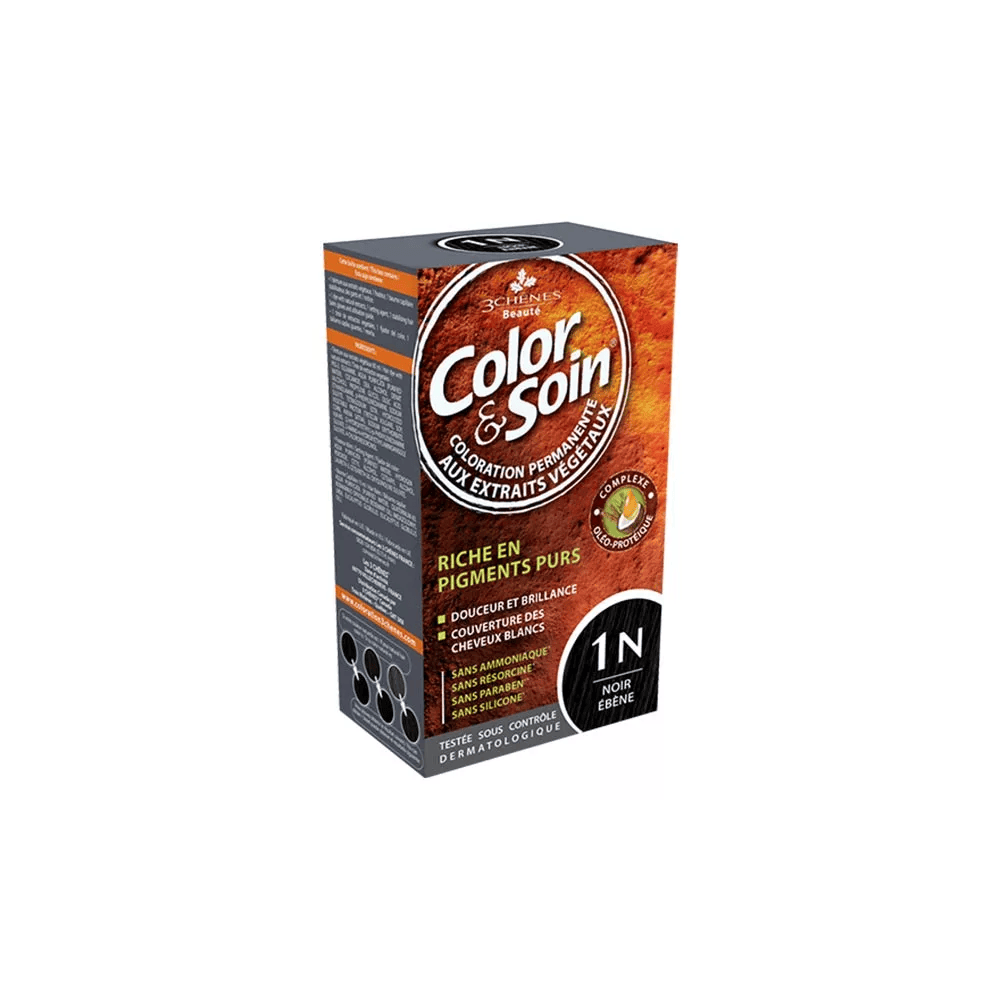 3 Chênes Color & Soin – Permanent Hair Colour 1N Ebony Black