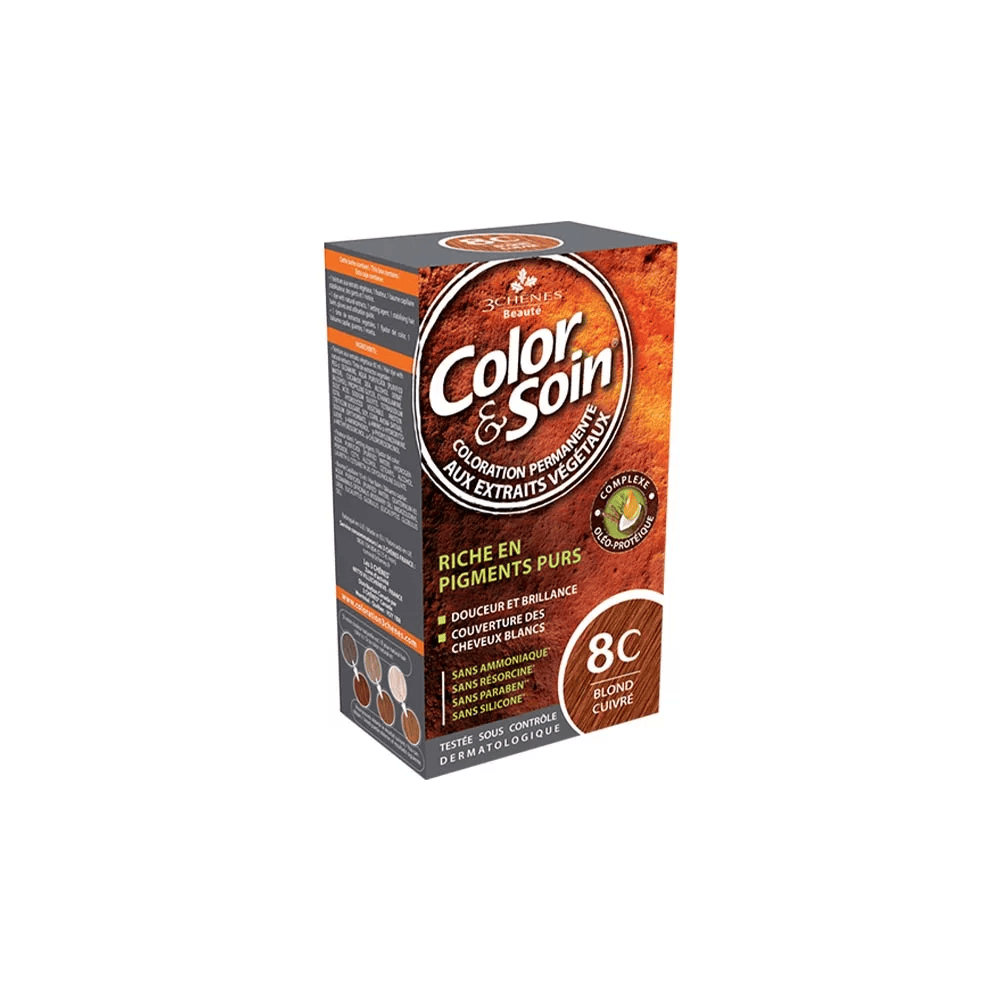 3 Chênes Color & Soin – Permanent Hair Colour 8C Copper Blonde