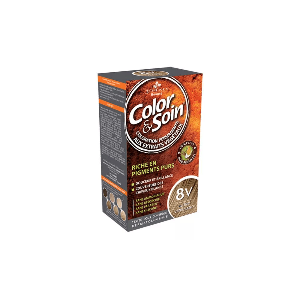 3 Chênes Color & Soin – Permanent Hair Colour 8V Venetian Blonde