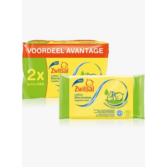 Zwitsal Lotion Baby Wipes 2 x 65 Wipes