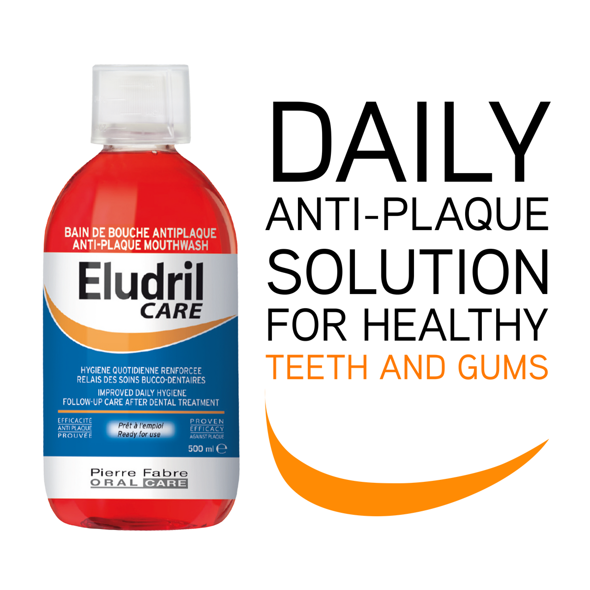 Eludril Care Antiplaque Mouthwash 500ml