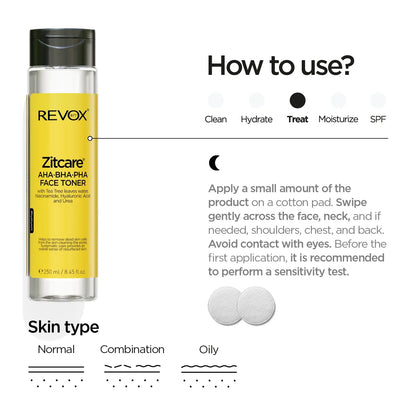Revox B77 Zitcare – AHA.BHA.PHA Active Face Toner 250ml