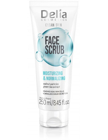 Delia Cosmetics Clean Skin – Normalising Face Scrub 250ml