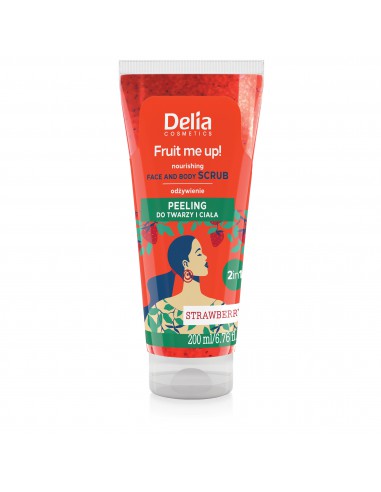Delia Cosmetics Fruit Me Up – Strawberry 2-in-1 Face & Body Scrub 200ml