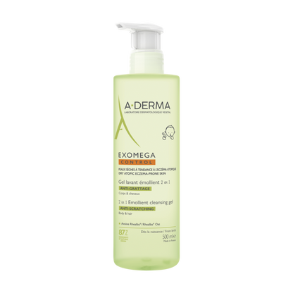 A-Derma Exomega Control 2-in-1 Emollient Cleansing Gel 500ml