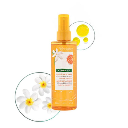 Klorane Polysianes Dry Sun Oil SPF 30 for Body & Hair 200ml